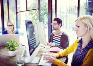 the millennial workforce in an open office environment