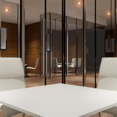 Meeting room. The Conceptual offices. Office array. 3d rendering.