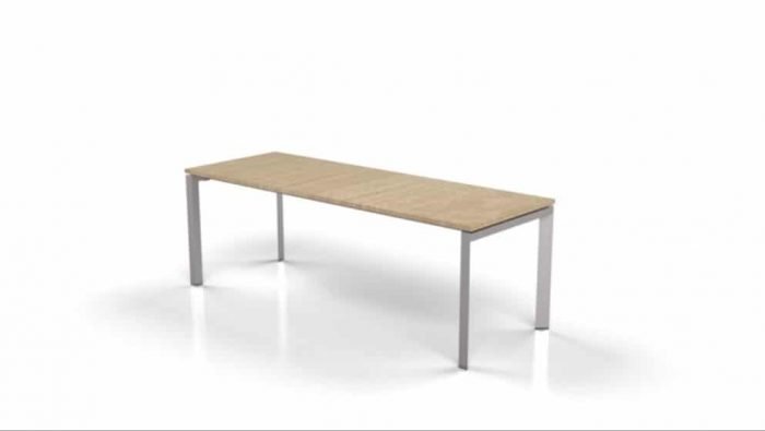 modern table with light wood top