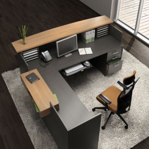 modern reception desk