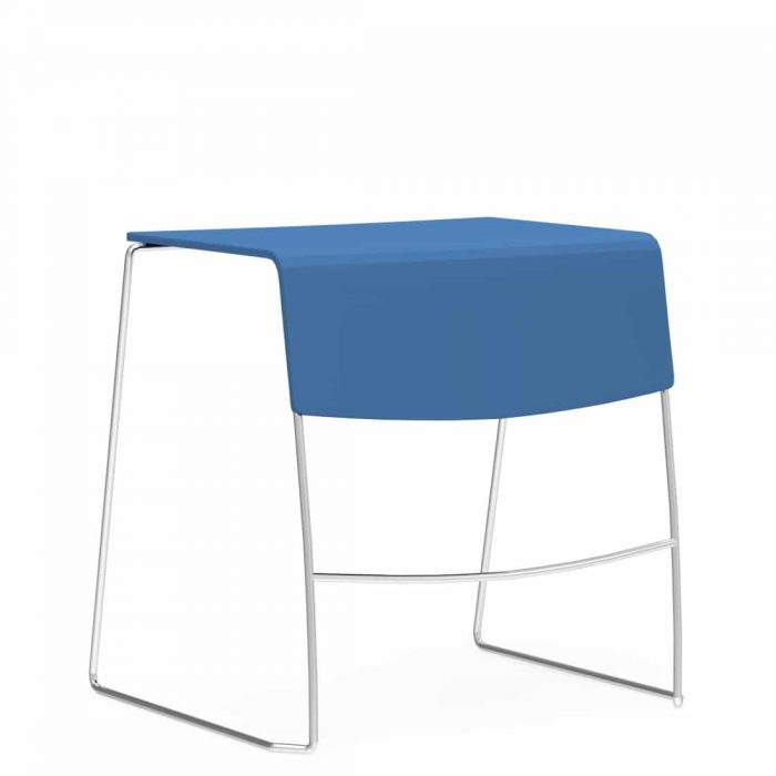 Blue Stacking Table With Chrome Frame (DTS1828P)