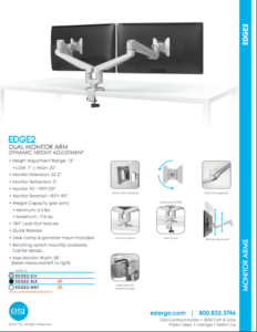 ESI Edge2 Dual Monitor Brochure