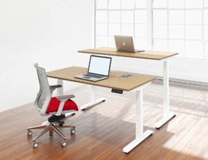 Adjustable height desks