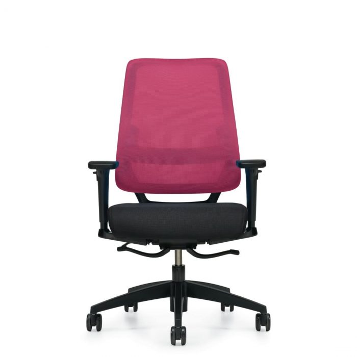 Pink and black ergonomic SORA chair