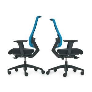 two ergonomic chairs