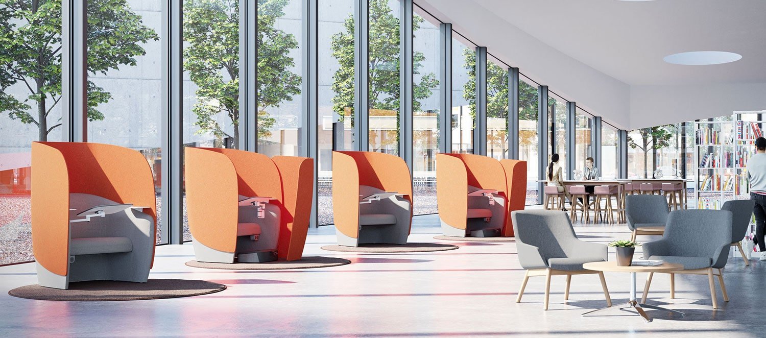 Orange modern office furniture