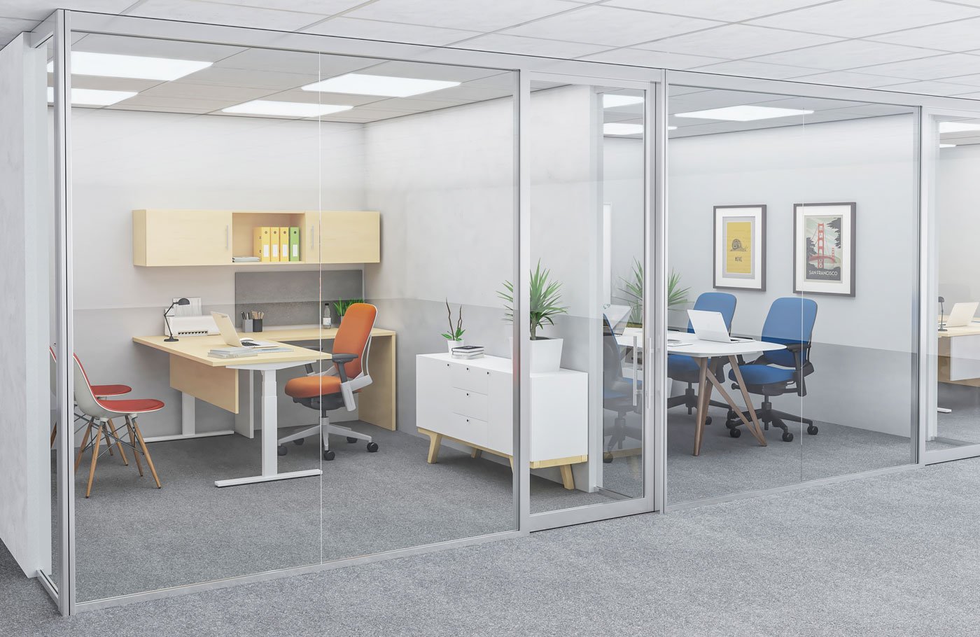 Movable glass office walls | Collaborative Office Interiors