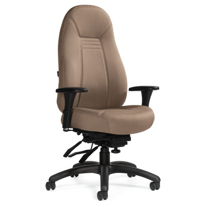 Obusforme Comfort high back multi-tilter chair, model 1240-3. This chair has been placed on a white background.
