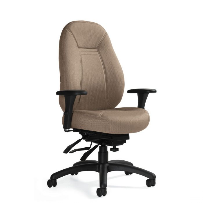 Obusforme Comfort medium back multi-tilter chair, model 1241-3. This chair has been placed on a white background.