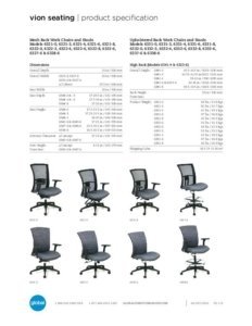 Thumbnail for 2017 Vion task chair specification sheet.