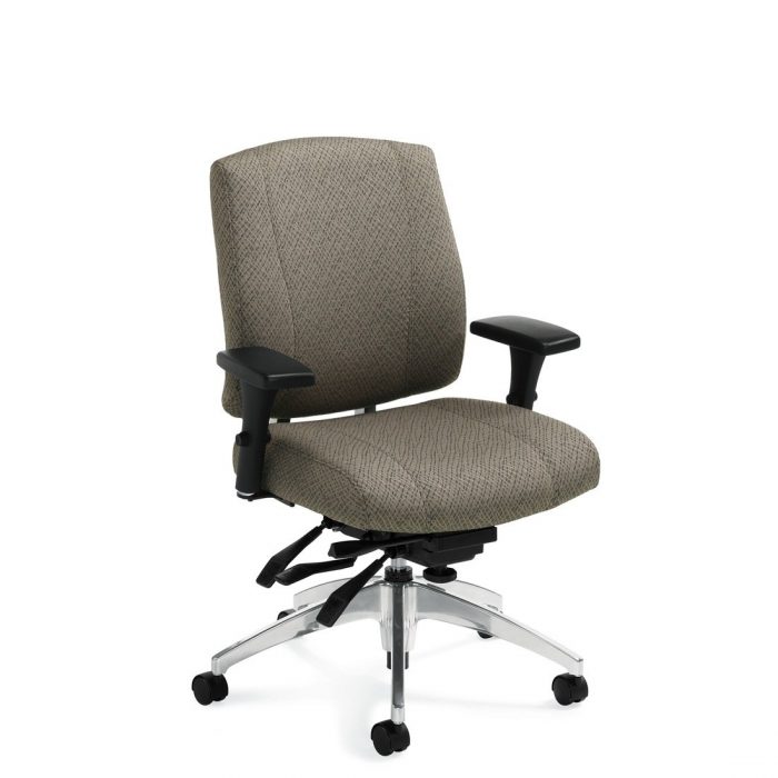 Triumph medium back multi-tilter chair, model 3651-3. This chair has been placed on a white background.