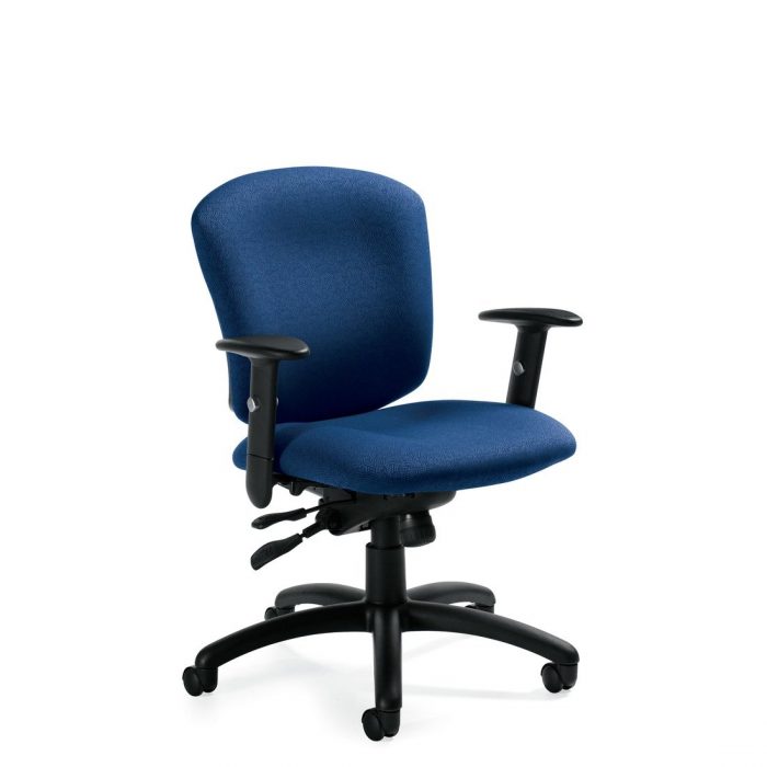 Supra X medium back synchro-tilter chair, model 5336-1. This chair has been placed on a white background.