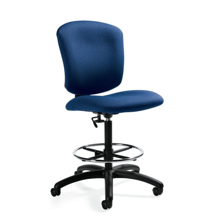 Supra X medium back armless task stool, model 5339-6. This chair has been placed on a white background.