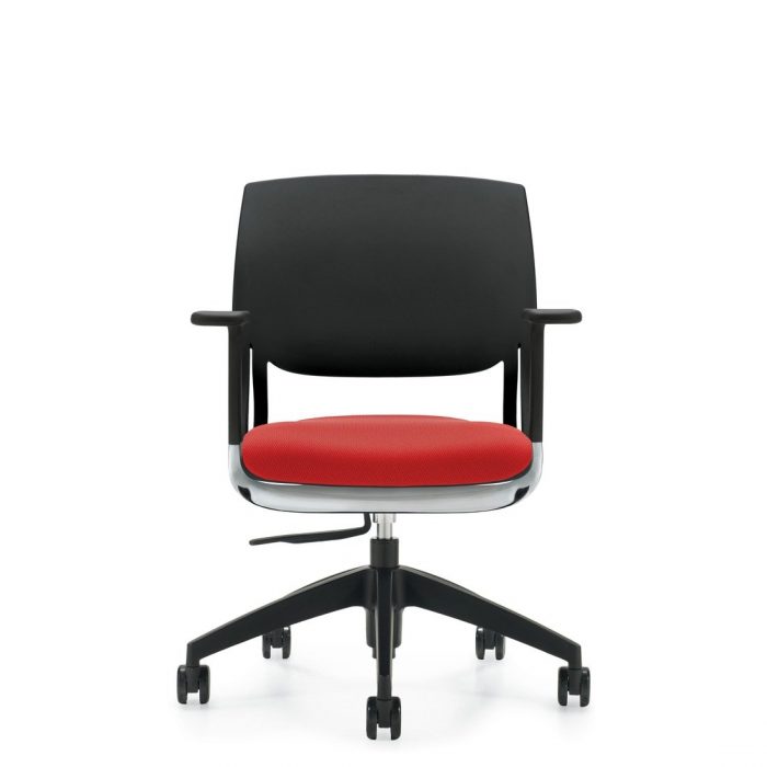Novella task chair with upholstered seat and polypropylene back. The model 6400 chair has been placed on a white background.