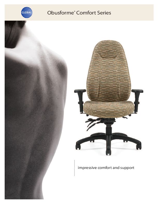 Thumbnail for the 2014 brochure, with Obus Comfortforme office chairs.