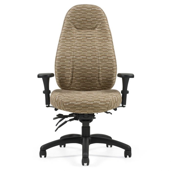 Obusforme Comfort high back heavy duty multi-tilter chair, model TS1240-3. This chair has been placed on a white background.