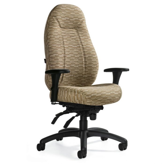 Obusforme Comfort high back heavy duty multi-tilter chair, model TS1240-3. This chair has been placed on a white background.