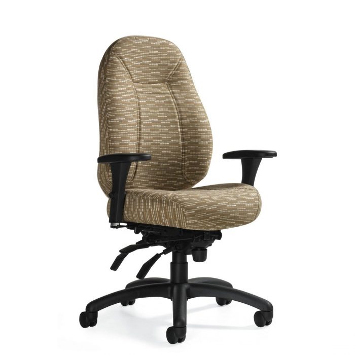 Obusforme Comfort medium back heavy duty multi-tilter chair, model TS1241-3. This chair has been placed on a white background.