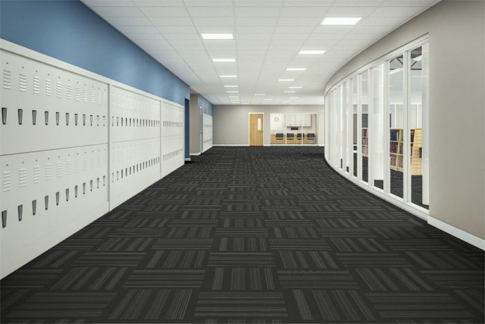 Velocity Flooring - Education Corridor in Move | Collaborative Office Interiors