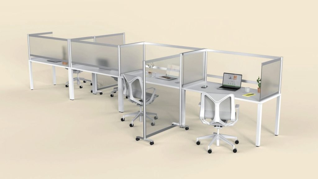 Desk Shield Desktop Acrylic Protection Collaborative Office Interiors