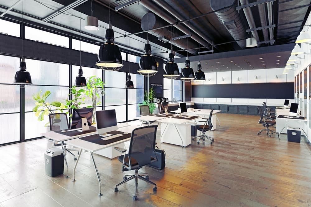 Modern open concept office space